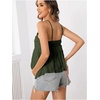 image:imageMakeMeChic Womens Maternity Babydoll Tank Tops Peplum Ruffle Cami Top  Cute Maternity Tops Maternity Shirts Sleeveless Summer Clothes PregnancyDark Green