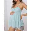 image:imageMakeMeChic Womens Maternity Babydoll Tank Tops Peplum Ruffle Cami Top  Cute Maternity Tops Maternity Shirts Sleeveless Summer Clothes PregnancyLight Blue