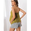 image:imageMakeMeChic Womens Maternity Babydoll Tank Tops Peplum Ruffle Cami Top  Cute Maternity Tops Maternity Shirts Sleeveless Summer Clothes PregnancyMustard Yellow
