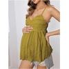 image:imageMakeMeChic Womens Maternity Babydoll Tank Tops Peplum Ruffle Cami Top  Cute Maternity Tops Maternity Shirts Sleeveless Summer Clothes PregnancyMustard Yellow