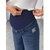 image:imageMakeMeChic Womens Maternity Bootcut Jeans Wide Leg Over The Belly Straight Pregnancy Denim PantsDark Wash B