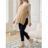 image:imageMakeMeChic Womens Maternity Cable Knitted Sweater Vest Sleeveless V Neck Tie Side Pregnancy TopsKhaki