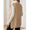 image:imageMakeMeChic Womens Maternity Cable Knitted Sweater Vest Sleeveless V Neck Tie Side Pregnancy TopsKhaki