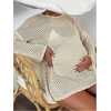 image:imageMakeMeChic Womens Maternity Crochet Beach Cover Ups Boho Swimsuit Coverup Mini DressBeige