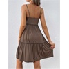 image:imageMakeMeChic Womens Maternity Dress Spaghetti Strap Frill Trim Tiered Ruffle Pregnancy Dresses