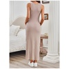 image:imageMakeMeChic Womens Maternity Dress Summer Crewneck Sleeveless Casual Bodycon Tank Maxi DressesPink
