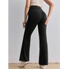 image:imageMakeMeChic Womens Maternity Jeans Elastic High Waisted Flared Leg Pregnancy Denim PantsBlack