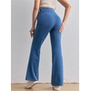 image:imageMakeMeChic Womens Maternity Jeans Elastic High Waisted Flared Leg Pregnancy Denim PantsBlue