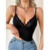 image:imageMakeMeChic Womens Maternity Nursing Bras Breastfeeding Lace Ribbed Longline Bra Tank TopBlack