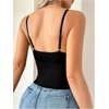 image:imageMakeMeChic Womens Maternity Nursing Bras Breastfeeding Lace Ribbed Longline Bra Tank TopBlack