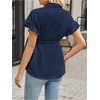 image:imageMakeMeChic Womens Maternity Nursing Work Blouse Pregnancy Ruffle Tops  Maternity Dressy Blouse Wrap Button Down BeltedRoyal Blue