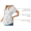 image:imageMakeMeChic Womens Maternity Nursing Work Blouse Pregnancy Ruffle Tops  Maternity Dressy Blouse Wrap Button Down BeltedWhite
