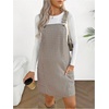 image:imageMakeMeChic Womens Maternity Overall Dress Houndstooth Sleeveless Pinafore Mini DressMulticolor