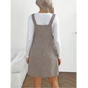 image:imageMakeMeChic Womens Maternity Overall Dress Houndstooth Sleeveless Pinafore Mini DressMulticolor