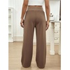 image:imageMakeMeChic Womens Maternity Pants Over Belly Casual Comfy Wide Leg Pants Wtih PocketBrown