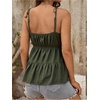 image:imageMakeMeChic Womens Maternity Peplum Tops Tie Shoulder Spaghetti Strap Pregnancy Cami TopsDark Green