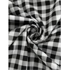image:imageMakeMeChic Womens Maternity Plaid Capris Pants High Waist Workout Leggings  Checkered Knee Length Lace Hem Going Out Workout Pregnancy ClothesBlack and White