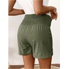 image:imageMakeMeChic Womens Maternity Ruched Drawstring Waist Wide Leg Shorts