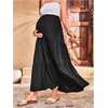 image:imageMakeMeChic Womens Maternity Ruffle Maxi Skirt  High Elastic Waisted Flowy Boho Flared Ruffle Summer Long Skirts Vacation OutfitsBlack