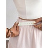 image:imageMakeMeChic Womens Maternity Ruffle Maxi Skirt  High Elastic Waisted Flowy Boho Flared Ruffle Summer Long Skirts Vacation OutfitsPink