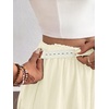 image:imageMakeMeChic Womens Maternity Ruffle Maxi Skirt  High Elastic Waisted Flowy Boho Flared Ruffle Summer Long Skirts Vacation OutfitsYellow
