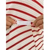 image:imageMakeMeChic Womens Maternity Sets 2 Piece Outfits Pregnancy Loungewear  Striped Tee and Shorts Bump Friendly Outfits Stripe Outfit Maternity ClothesRed and White