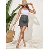 image:imageMakeMeChic Womens Maternity Skirt High Elastic Waisted Boho Skirts  Floral Print Over The Belly Stretchy Ruffle Pencil Summer Beach Cover Up Pregnancy ClothesBlack