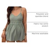 image:imageMakeMeChic Womens Maternity Summer Cami Top Lace Eyelet Embroidery V Neck Ruffle Pregnancy Tank TopsGreen