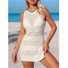 image:imageMakeMeChic Womens Maternity Swimsuit Coverup Dress Crochet Knitted Beach Boho Summer Cover UpsWhite