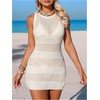 image:imageMakeMeChic Womens Maternity Swimsuit Coverup Dress Crochet Knitted Beach Boho Summer Cover UpsWhite