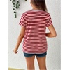 image:imageMakeMeChic Womens Maternity Tee Striped Crew Neck Short Sleeve Pregnancy T Shirt Tops