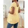 image:imageMakeMeChic Womens Maternity Tops Cute Pregnancy Shirt White Babydoll Tops  Maternity Shirts Square Neck Short Sleeves Cute Maternity Tops SummerYellow