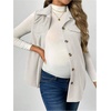 image:imageMakeMeChic Womens Maternity Vest Jacket Corduroy Sleeveless Button Down Jackets BlazerApricot
