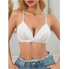 image:imageMakeMeChic Womens Nursing Bras for Breastfeeding Lace Maternity Lingerie  Breastfeeding Lace Nursing Bralette Bodily Nursing Bra Brasier De Lactancia MaternaWhite Solid