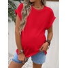image:imageWomens Maternity Shirts Crew Neck Short Sleeve Maternity Tops