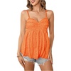 image:imageMakeMeChic Womens Maternity Babydoll Tank Tops Peplum Ruffle Cami Top  Cute Maternity Tops Maternity Shirts Sleeveless Summer Clothes PregnancyOrange