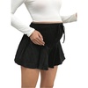 image:imageMakeMeChic Womens Maternity Summer Short Drawstring High Waist Flowy Pregnancy ShortsBlack