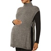 image:imageMakeMeChic Womens Maternity Sweater Vest Mock Neck Tie Side Sleeveless Pregnancy Knit Top Grey Large