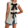 image:imageMakeMeChic Womens Maternity Tank Tops Bow Knot Crew Neck Sleeveless Summer Pregnancy TopKhaki