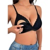image:imageMakeMeChic Womens Nursing Bras for Breastfeeding Lace Maternity Lingerie  Breastfeeding Lace Nursing Bralette Bodily Nursing Bra Brasier De Lactancia MaternaBlack Solid
