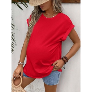 image:imageWomens Maternity Shirts Crew Neck Short Sleeve Maternity Tops